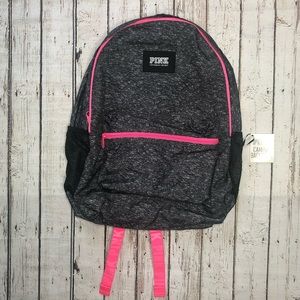VS PINK Gray & Pink Campus Backpack NWT